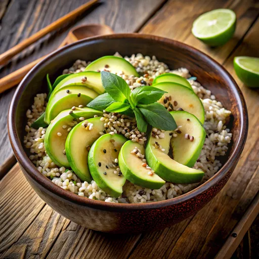 Nasi Merah Avokad Segar
